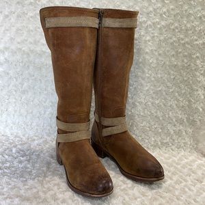 Brown Leather Winter Boots